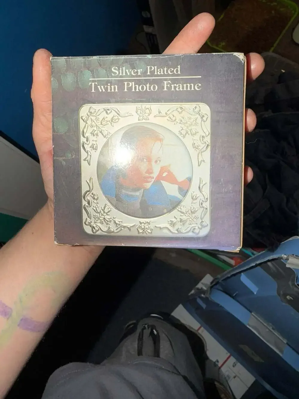 Vintage Silver Plated Twin Photo Frame